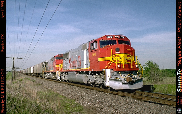 Santa Fe SUPER FLEET Photo Archive - SD75M #209