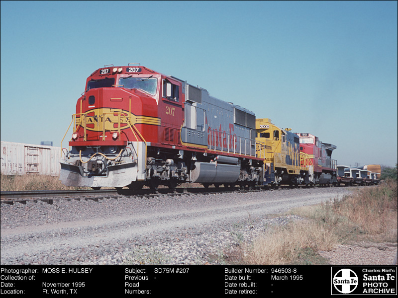 Santa Fe SUPER FLEET Photo Archive - SD75M #207