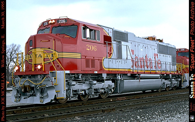 Santa Fe SUPER FLEET Photo Archive - SD75M #206